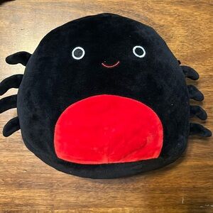 Squishmallow ORIGINAL Bella The Spider 8" Halloween Black Red Plush 2021